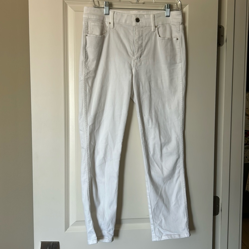 WHBM White Straight Jeans